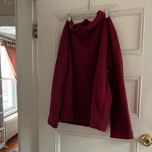 NWT loft red fuzzy sweater
